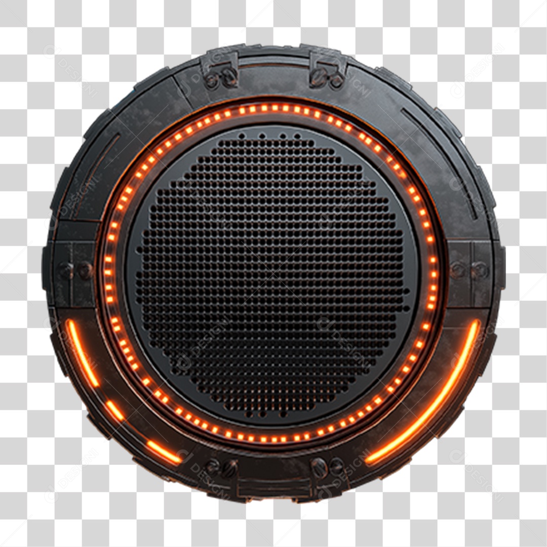 Elemento 3D Placa de Metal PNG Transparente