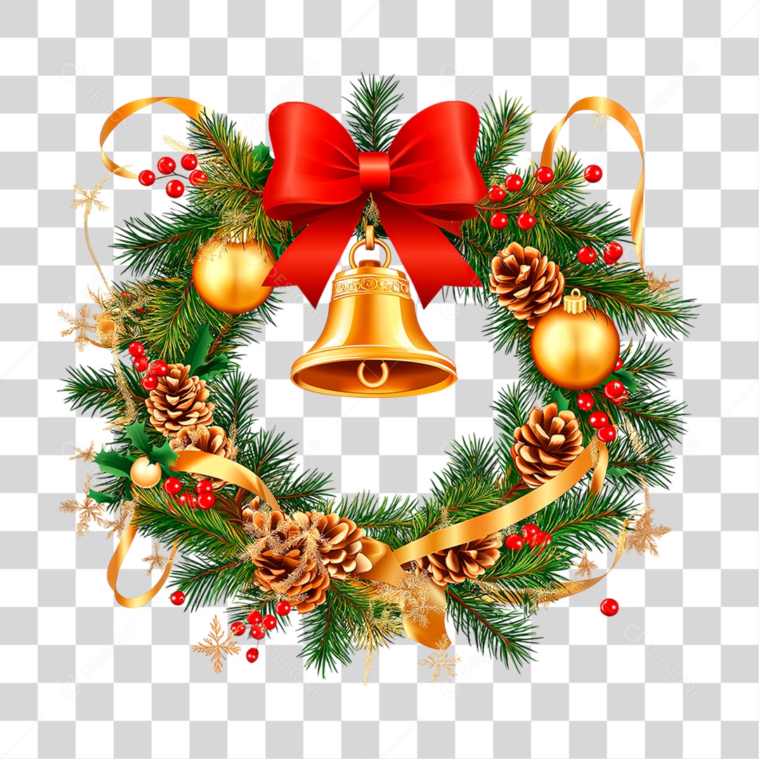 Elemento 3D Guirlanda PNG Transparente