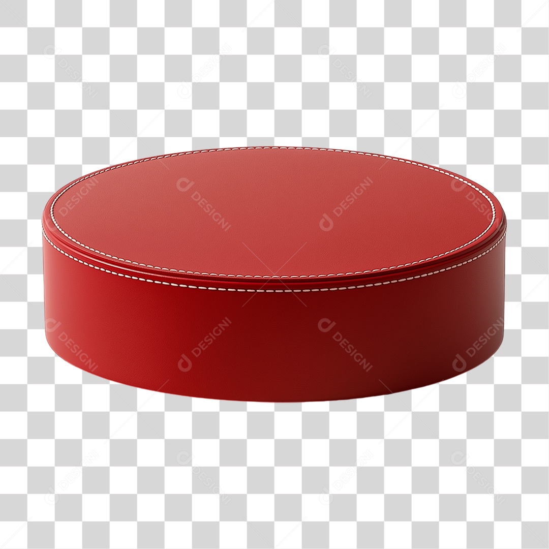 Elemento 3D Podium Vermelho PNG Transparente