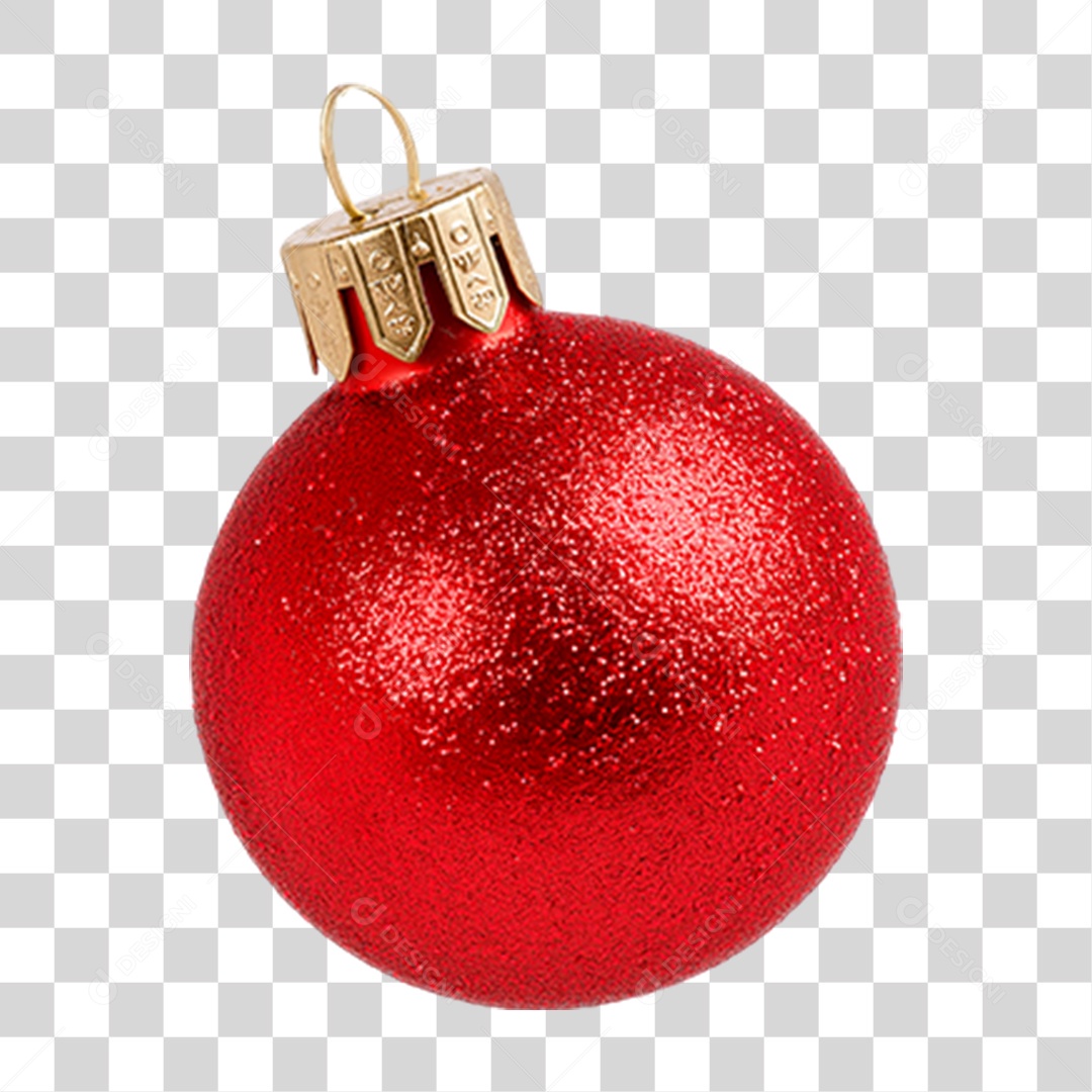 Elemento 3D Enfeite de Natal PNG Transparente