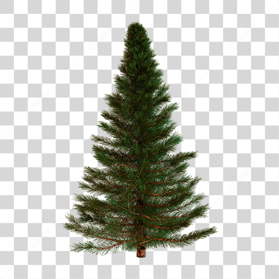 Elemento 3D Árvore de Natal PNG Transparente