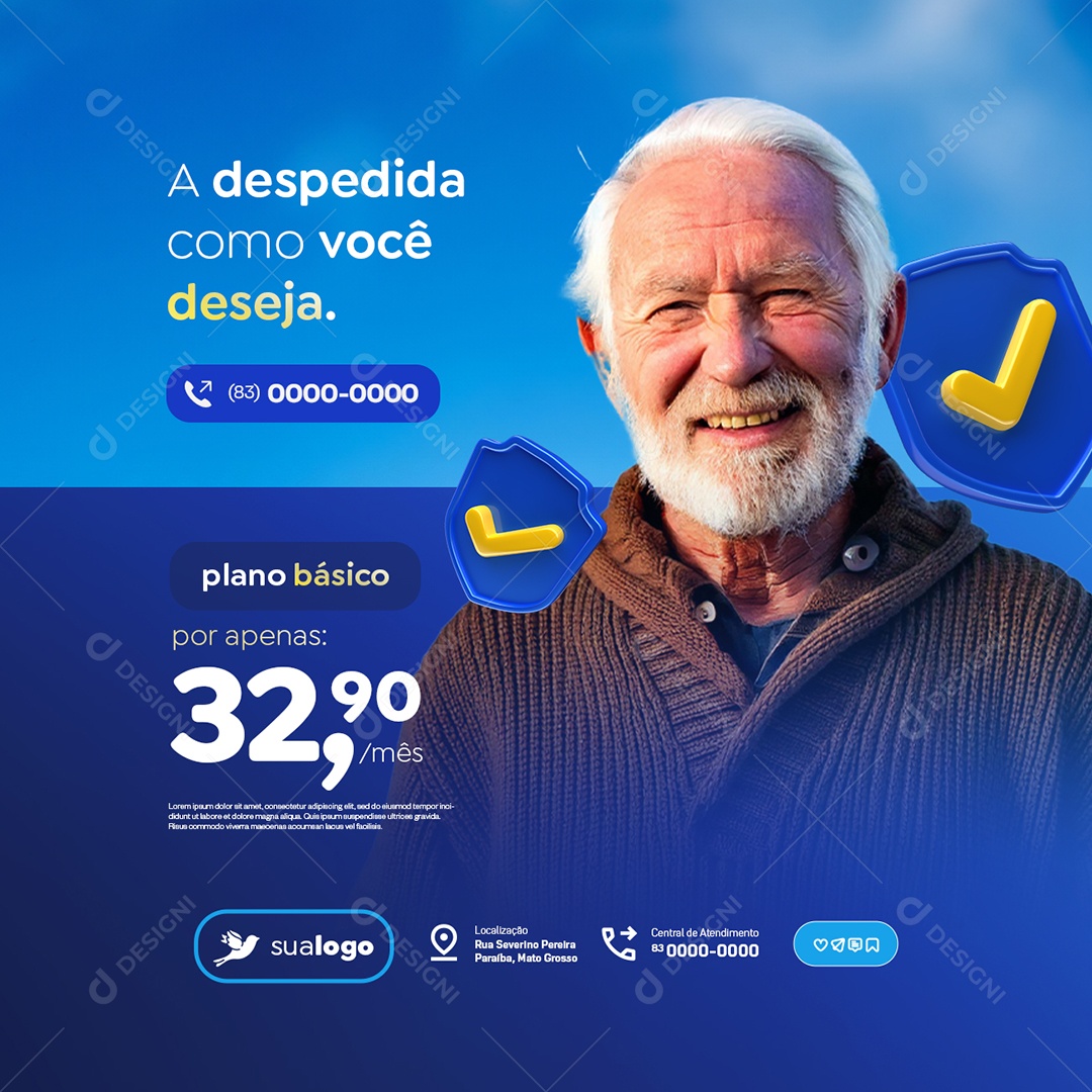 Funerária A Despedida Como Você Deseja Social Media PSD Editável