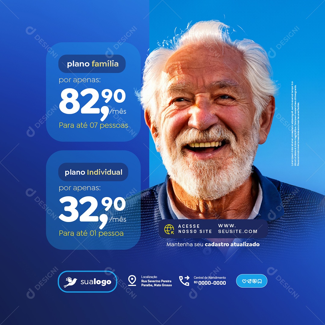 Funerária Plano Família Plano Individual Social Media PSD Editável