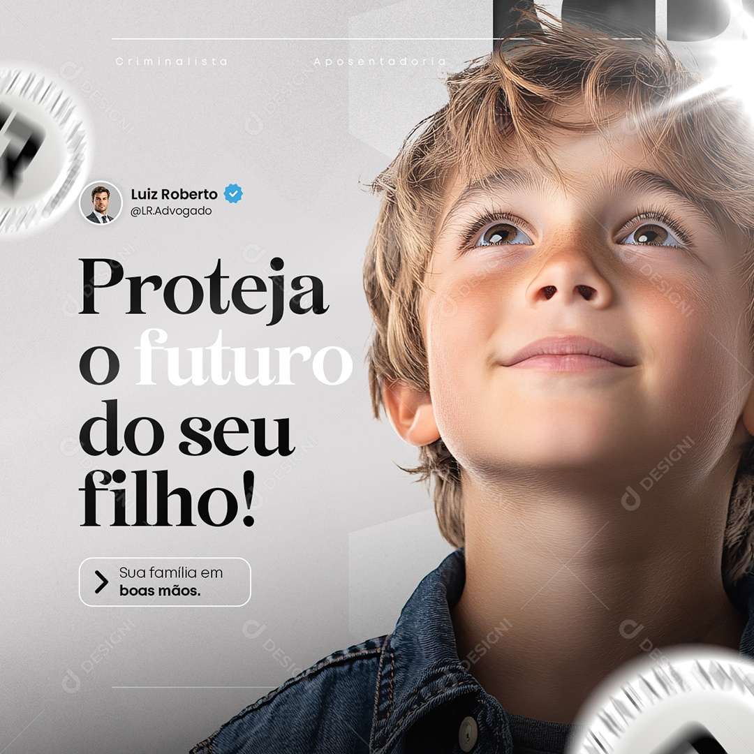 Advocacia Proteja o Futuro do Seu Filho Social Media PSD Editável