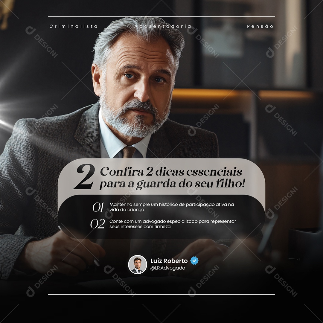 Advocacia Confira Duas Dicas Essenciais Social Media PSD Editável