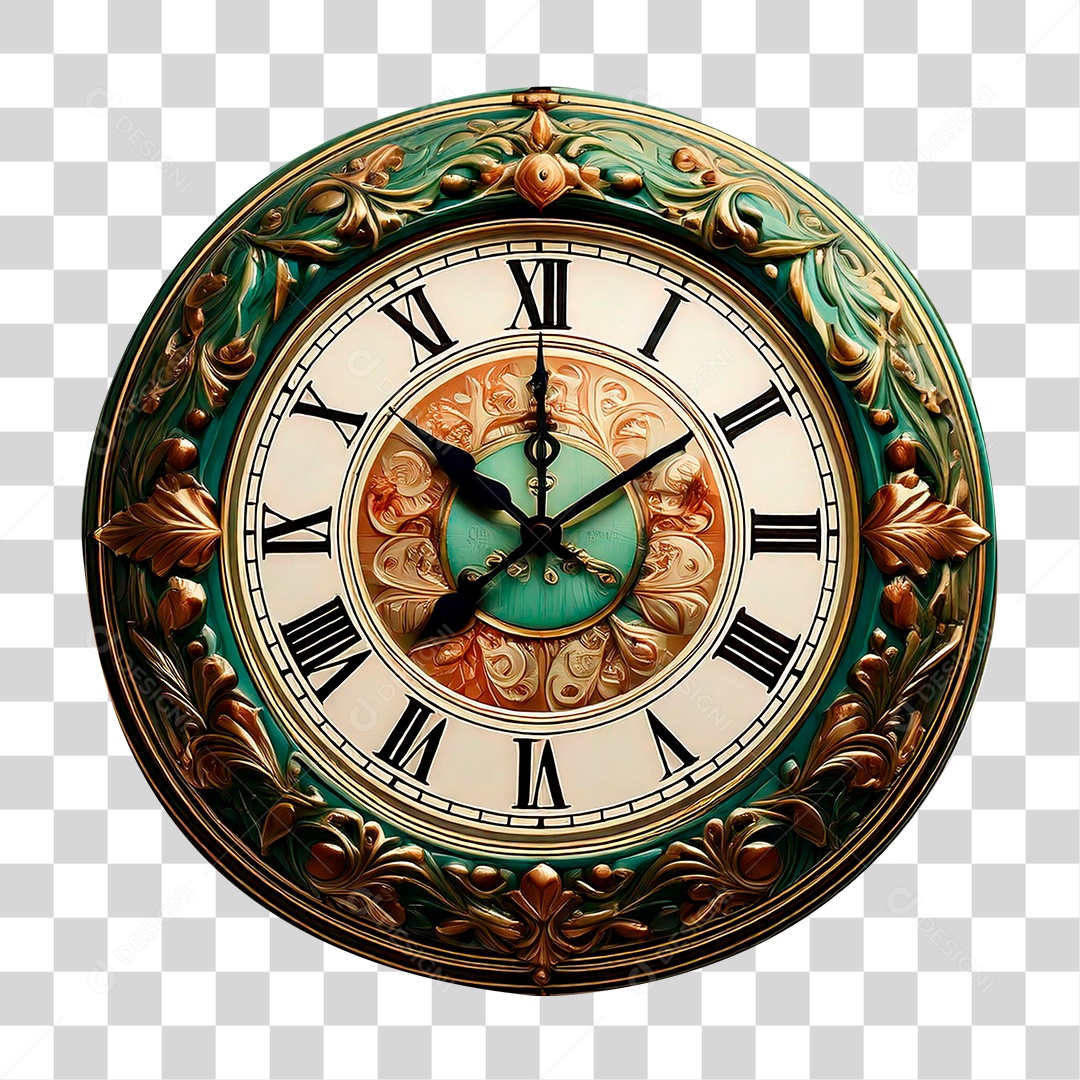 Relógio Natálino PNG Transparenete