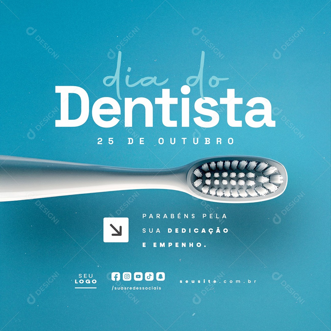 Dia do Dentista 25 de Outubro Social Media PSD Editável