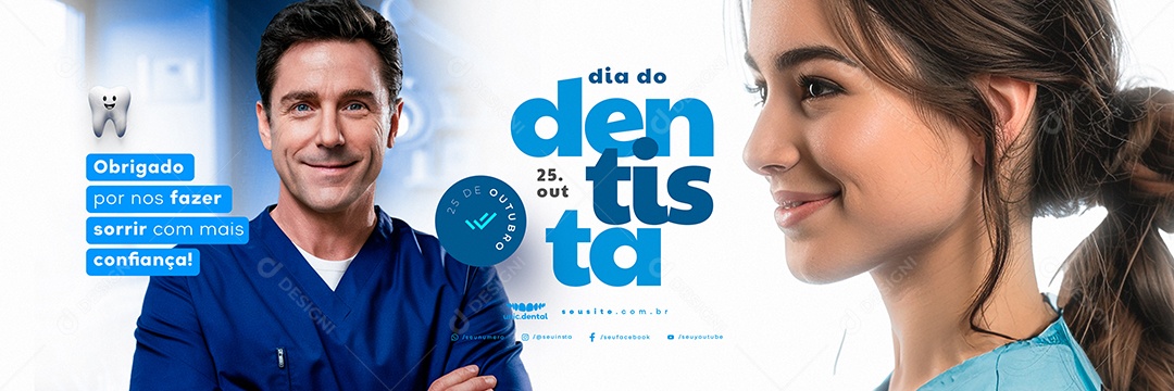 Carrossel Dia do Dentista 25 de Outubro Social Media PSD Editável