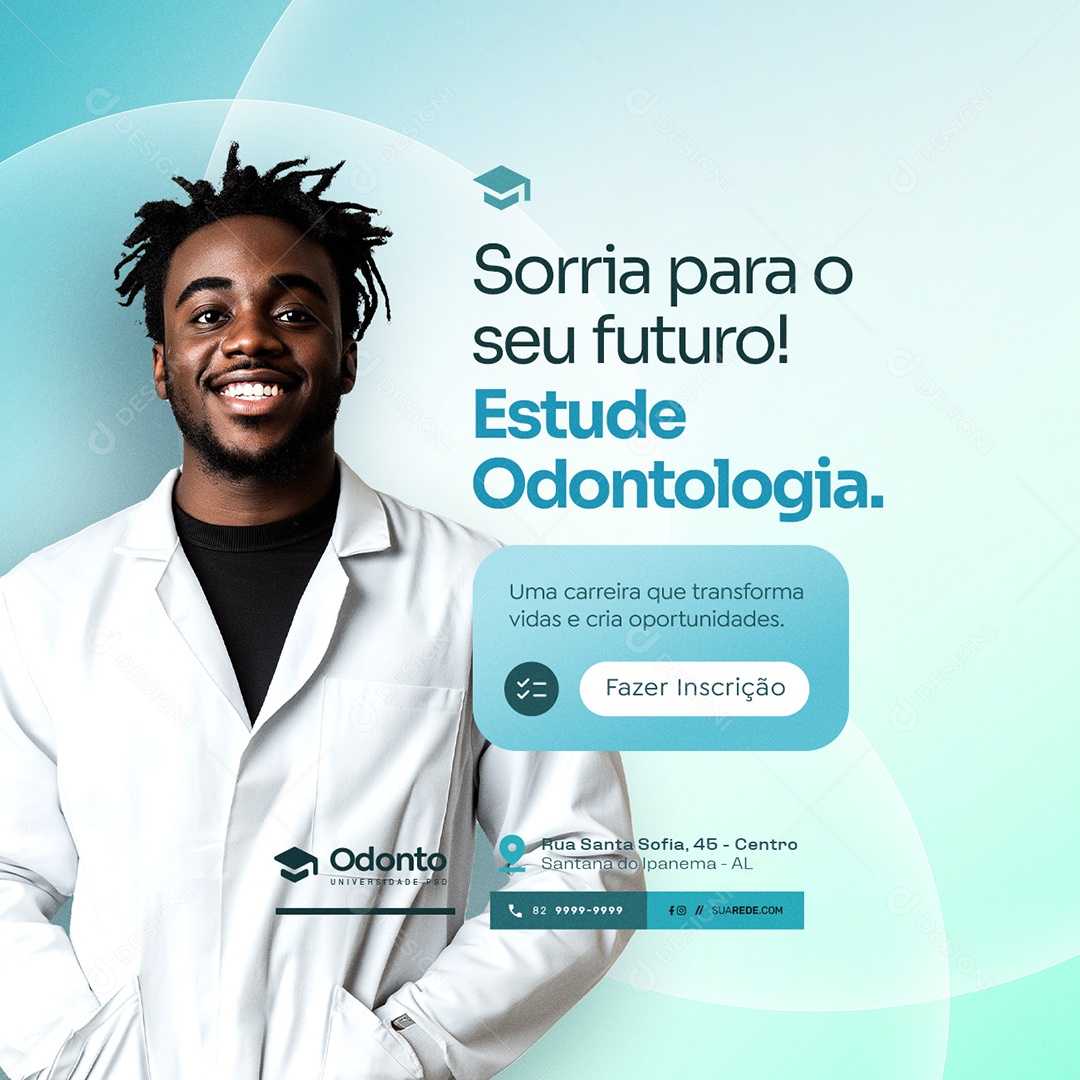 Curso Preparatório Sorria para o Seu Futuro Social Media PSD Editável