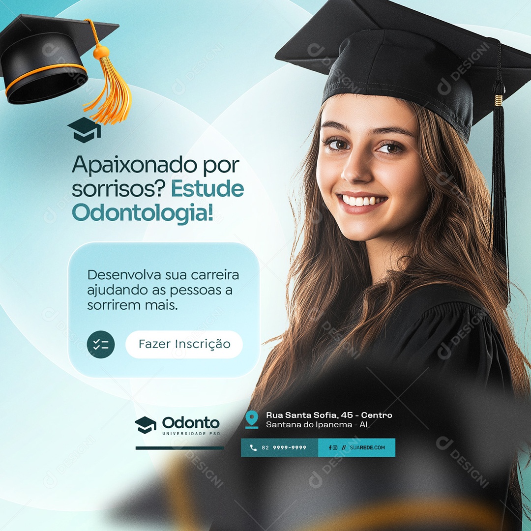 Curso Preparatório Apaixonado por Sorrisos Social Media PSD Editável