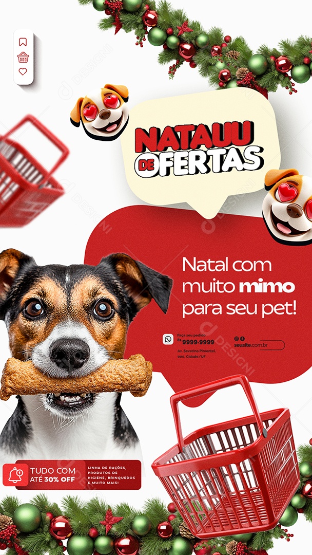 Story Natauu de Ofertas Pet Shop Social Media PSD Editável