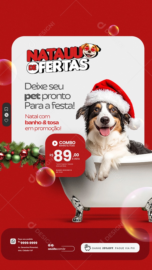 Story Natauu de Ofertas Pet Shop Social Media PSD Editável