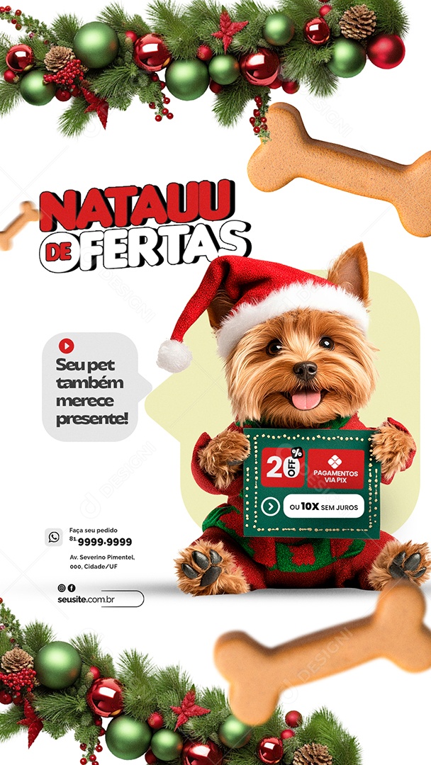 Story Natauu de Ofertas Pet Shop Social Media PSD Editável