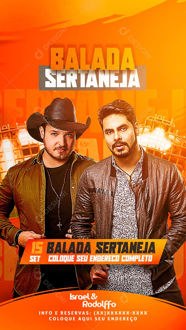 Story Flyer Balada Sertaneja Social Media PSD Editável