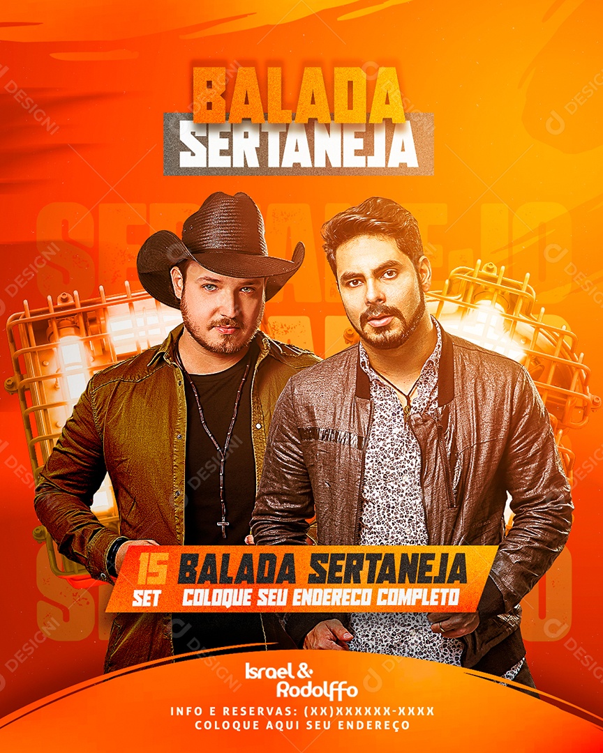 Feed Flyer Balada Sertaneja Social Media PSD Editável