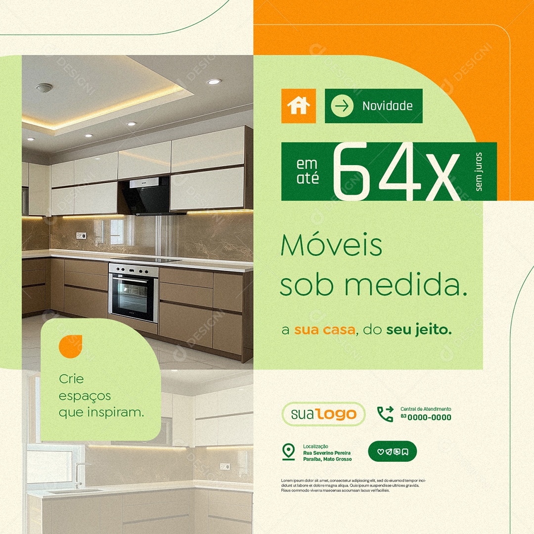Móveis Planejados Móves Sob Medida Social Media PSD Editável