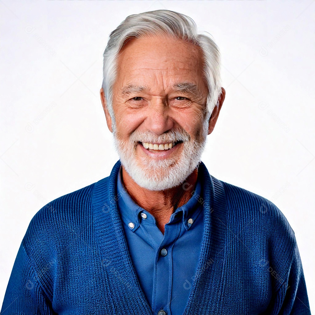 Senhor de idade com um belo sorriso