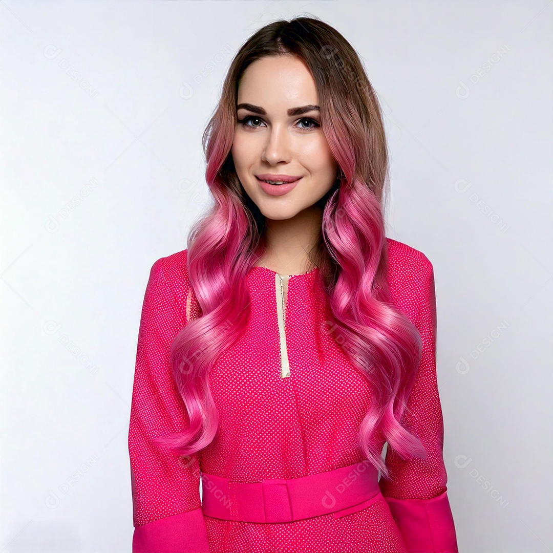 Uma linda garota com um belo sorriso olhos claros