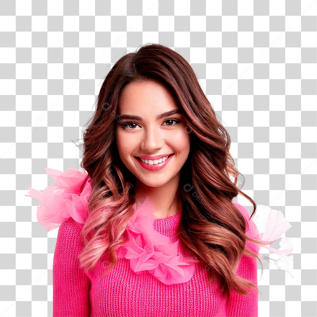 Uma linda garota com um belo sorriso olhos claros PNG Transparente