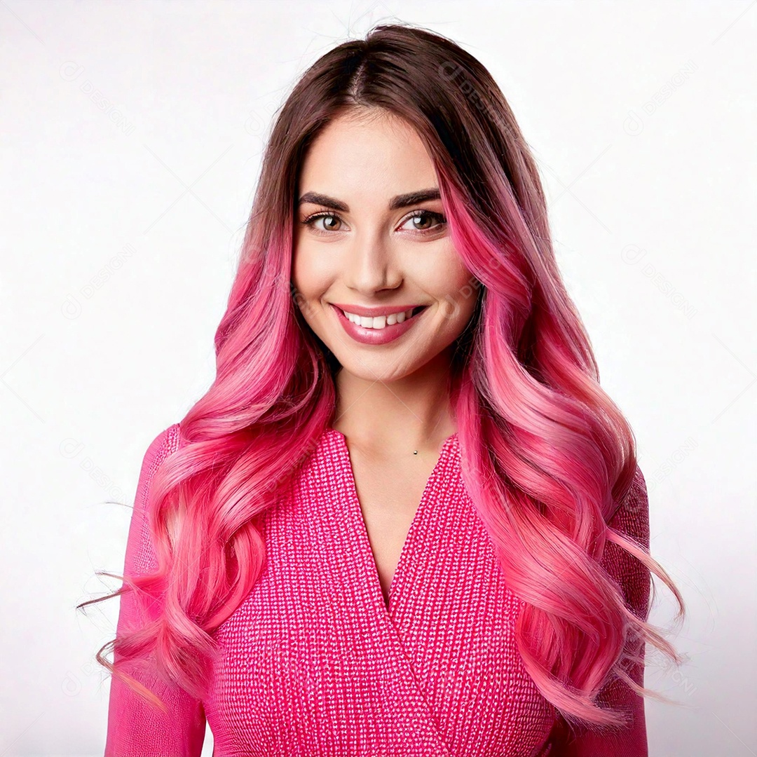 Uma linda garota com um belo sorriso olhos claros