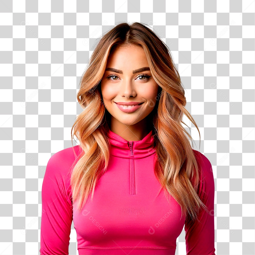 Uma linda garota com um belo sorriso olhos claros PNG Transparente