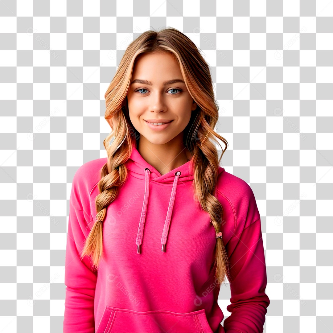 Uma linda garota com um belo sorriso olhos claros PNG Transparente