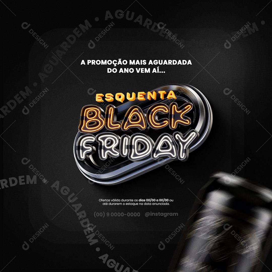Esquenta Black Friday Supermercado a Promoção Mais Aguardada Social Media PSD Editável