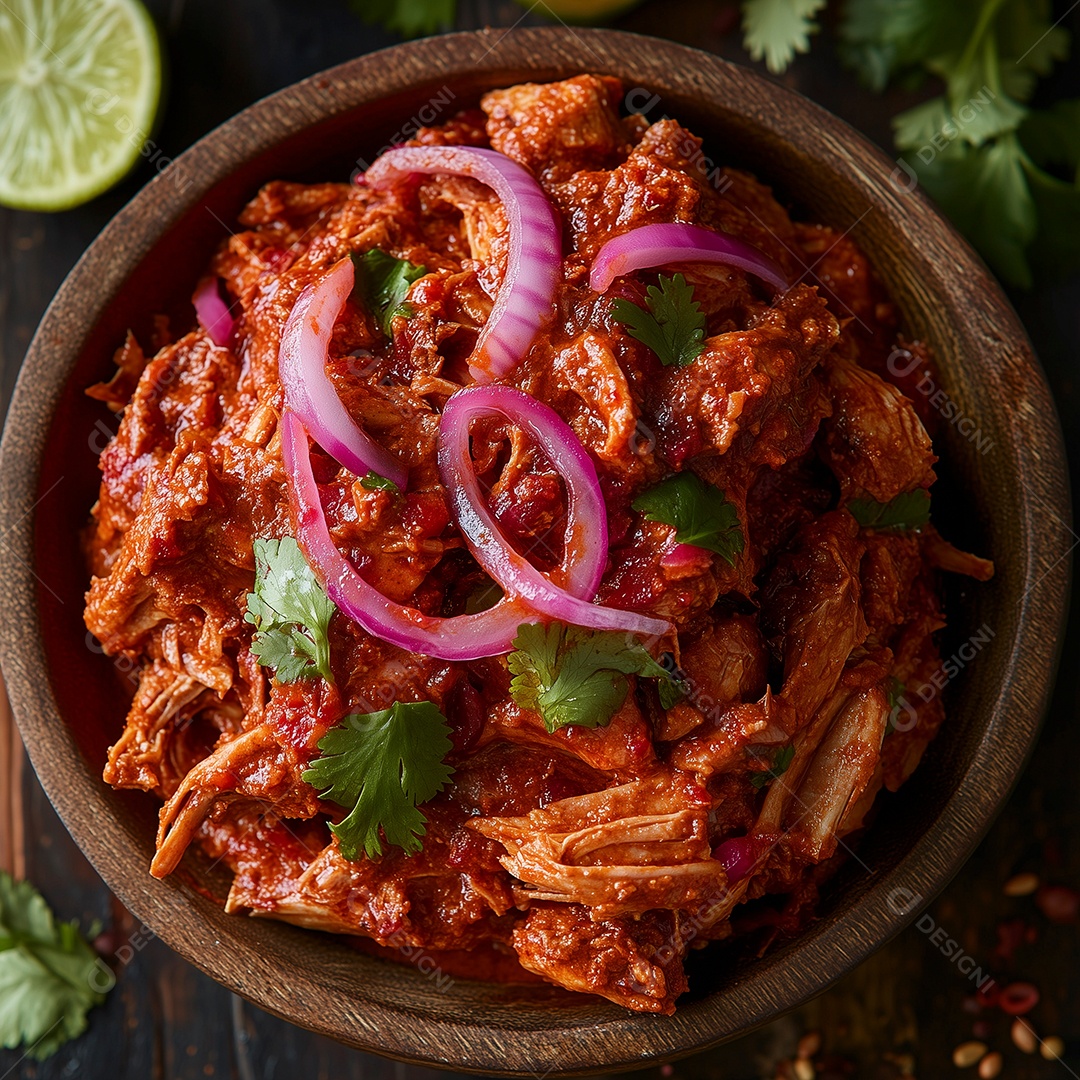 Comida tradiconal mexicana sobre mesa de madeira