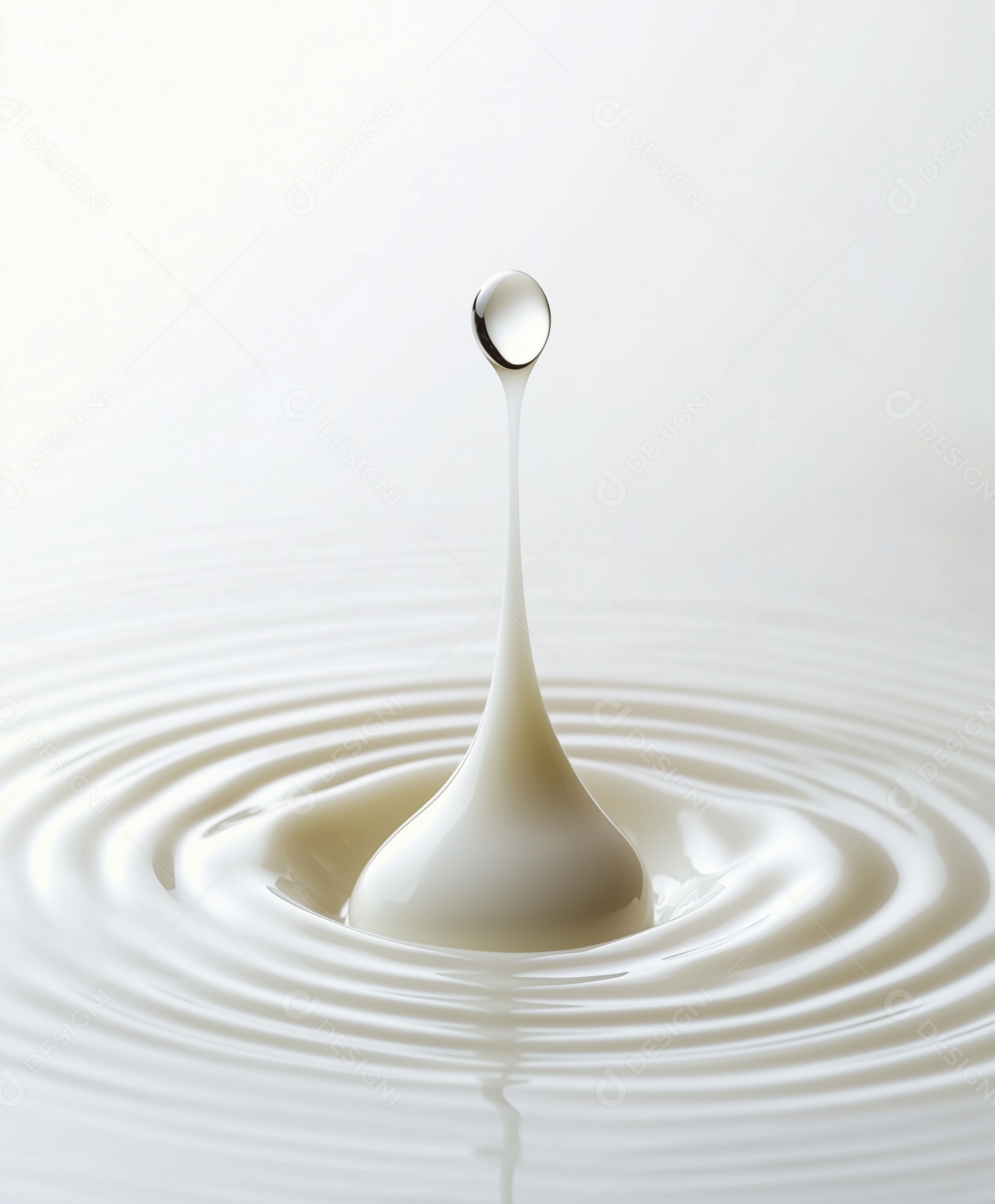 Gota de leite macroDrop on creme de leite produto lácteo iogurte milkshake textura redemoinho design gráfico