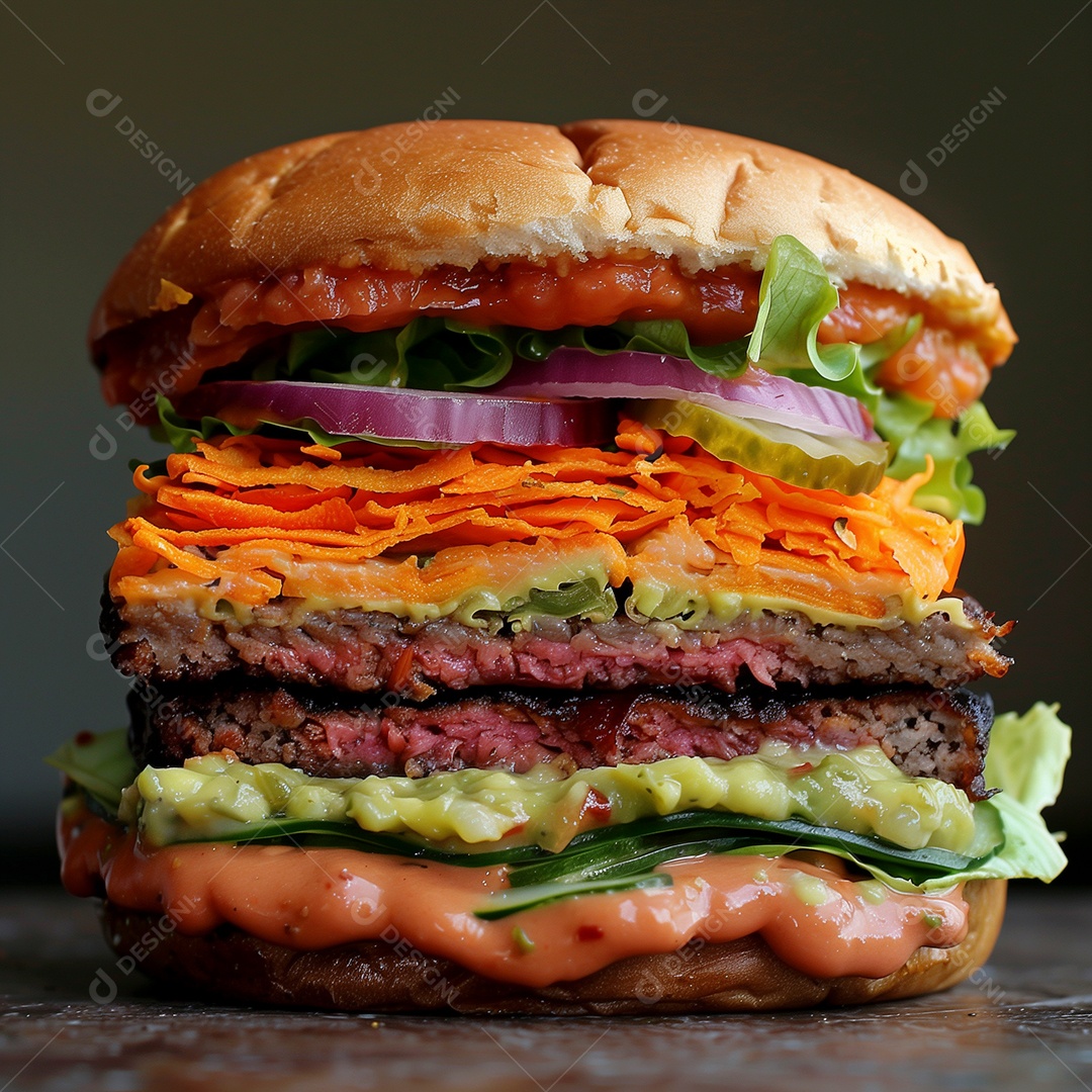 Delícioso hamburguer sobre fundo isolado