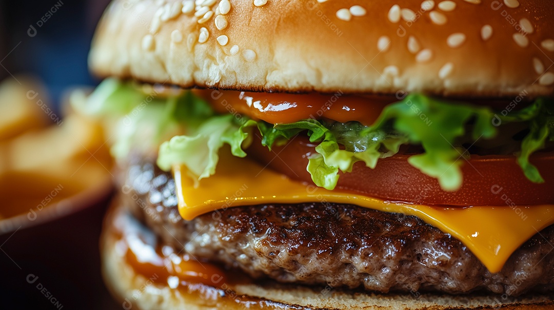 Delícioso hambúrguer sobre fundo isolado