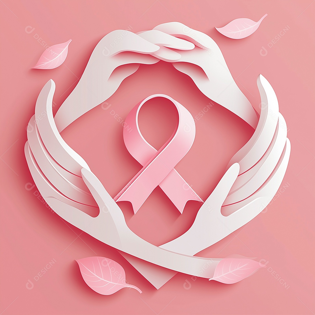 Fita do mês de conscientização do câncer de mama