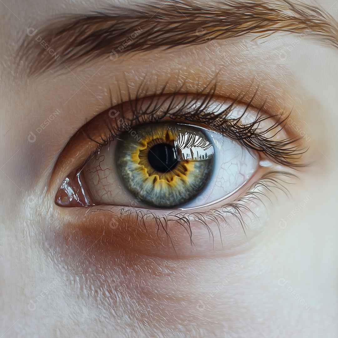 Linda foto em close do olho profundo humano