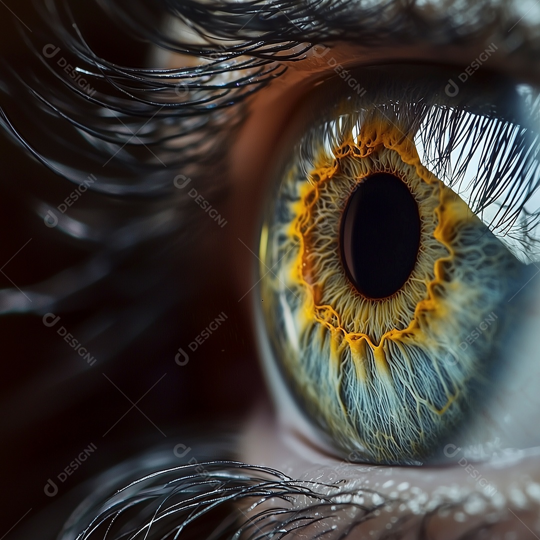 Linda foto em close do olho profundo humano