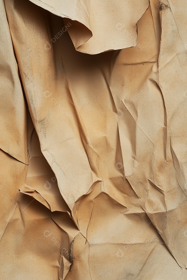 Lindo papel marrom amassado