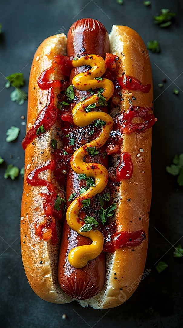 Delícioso rot dog sobre fundo branco isolado