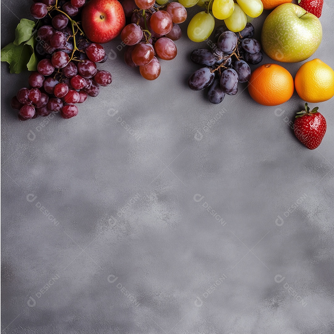 Lindas variedades de frutas sobre piso isolado