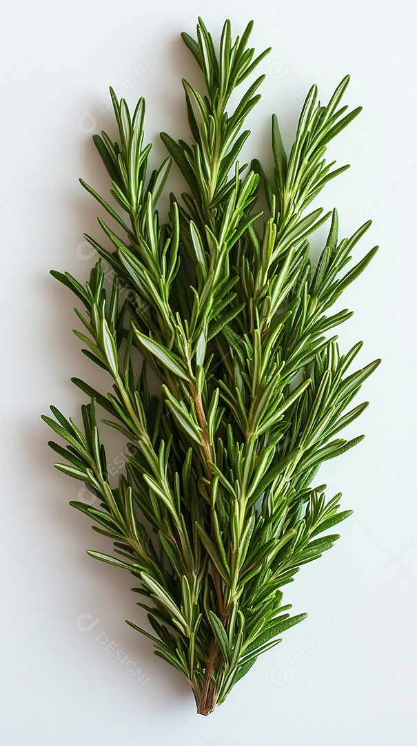 Lindo galho da alecrim sobre fundo branco isolado