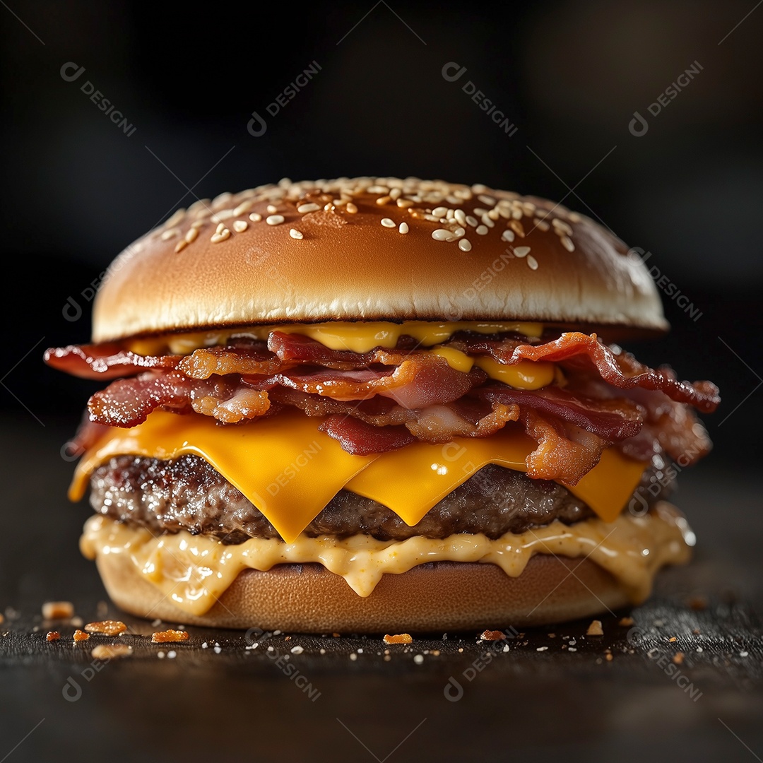 Delícioso hambúrguer sobre fundo isolado