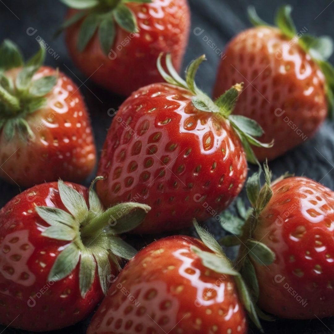 Lindos morangos sobre fundo isolado