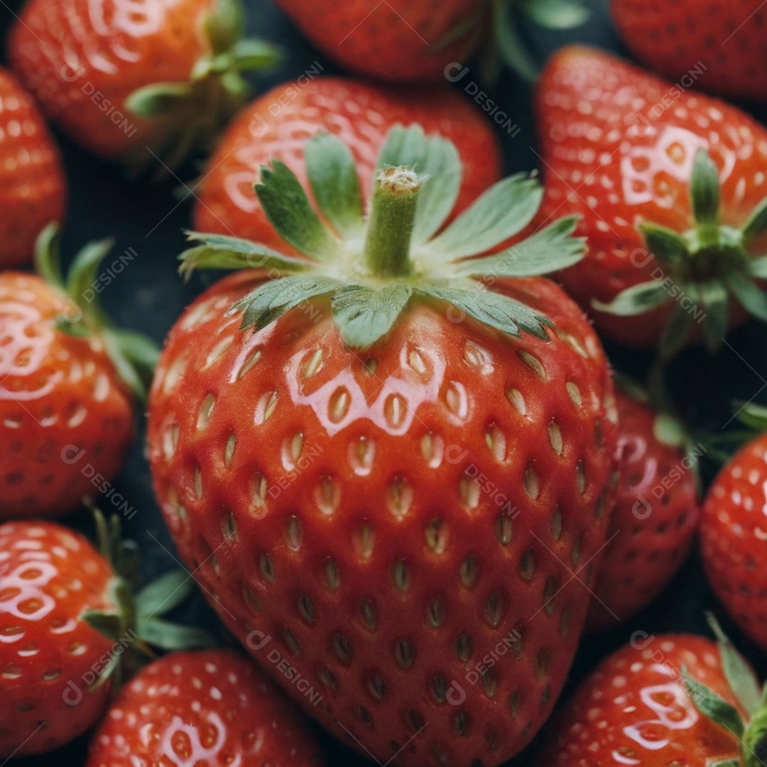 Lindos morangos sobre fundo isolado