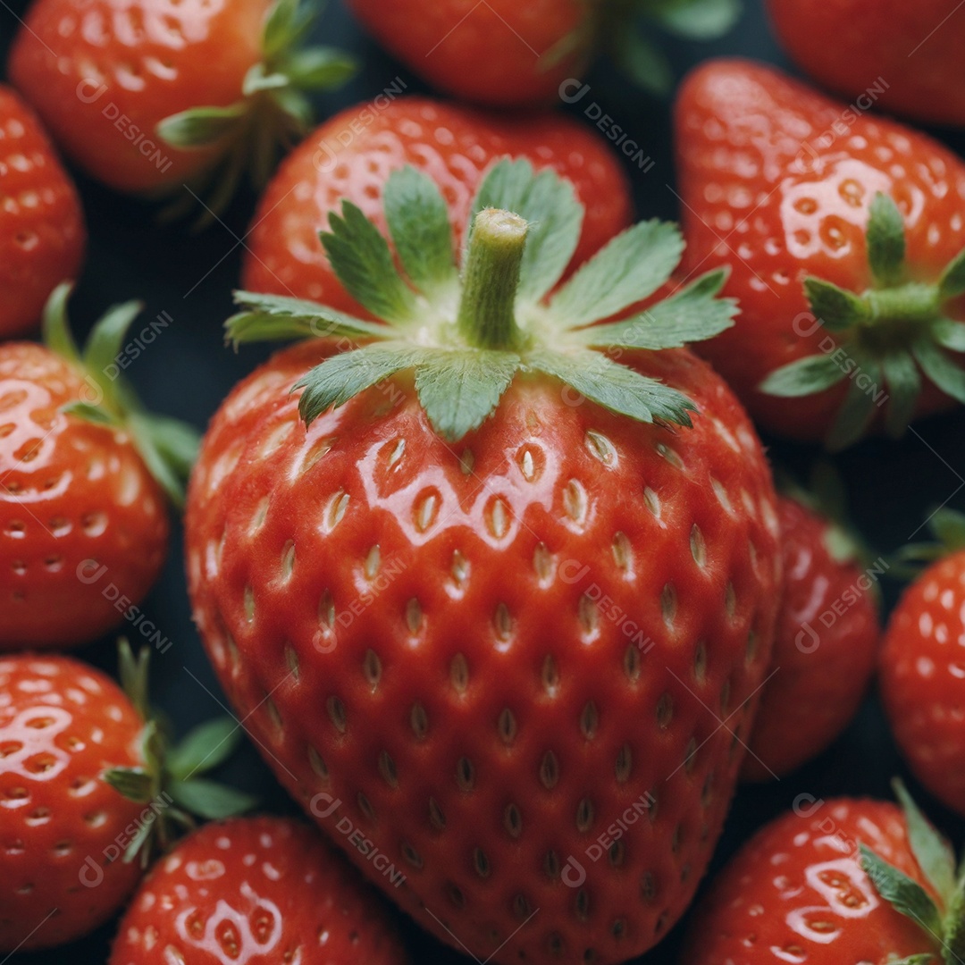 Lindos morangos sobre fundo isolado