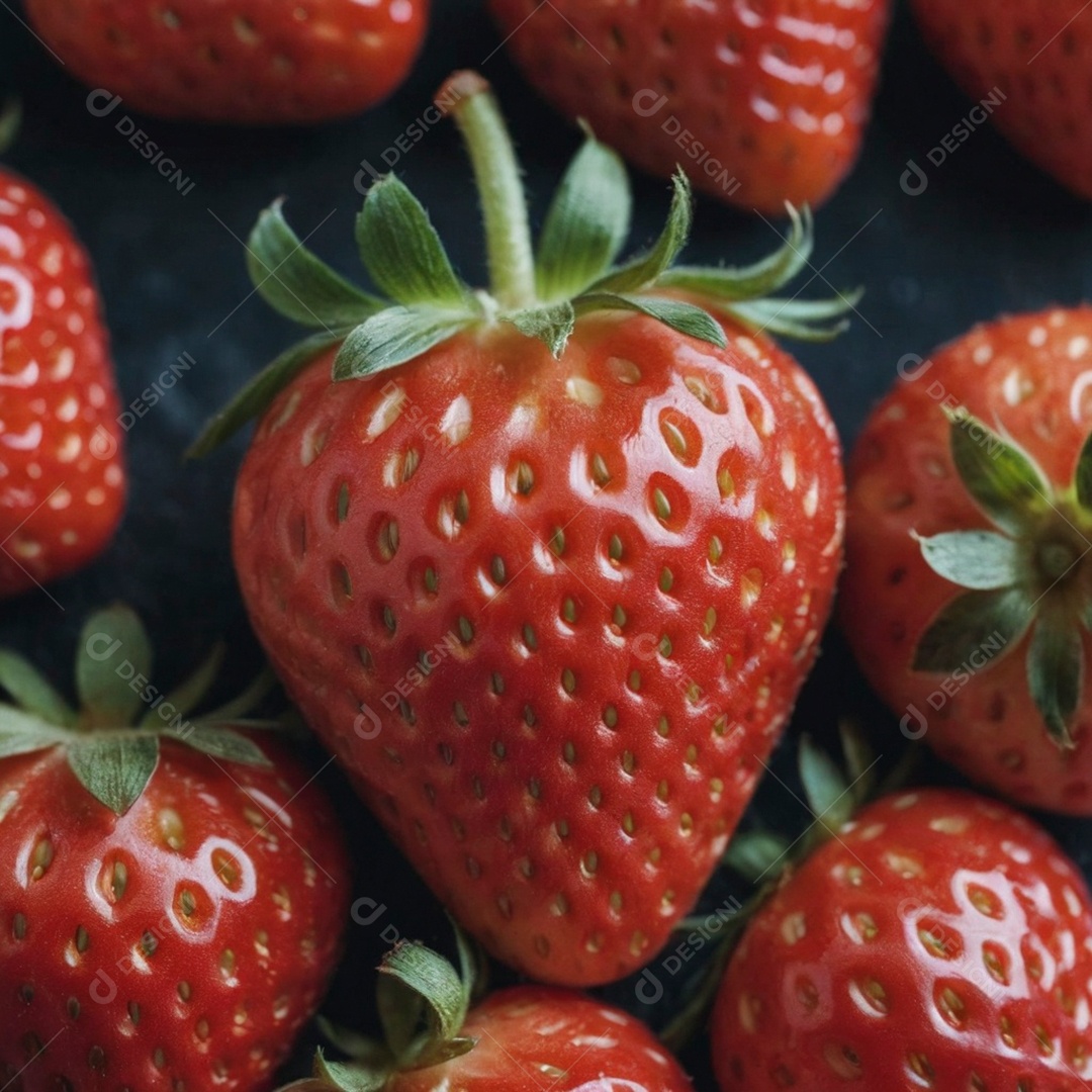 Lindos morangos sobre fundo isolado