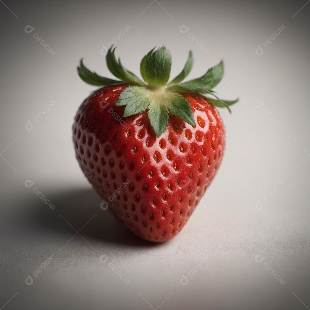 Lindo morango sobre fundo branco isolado