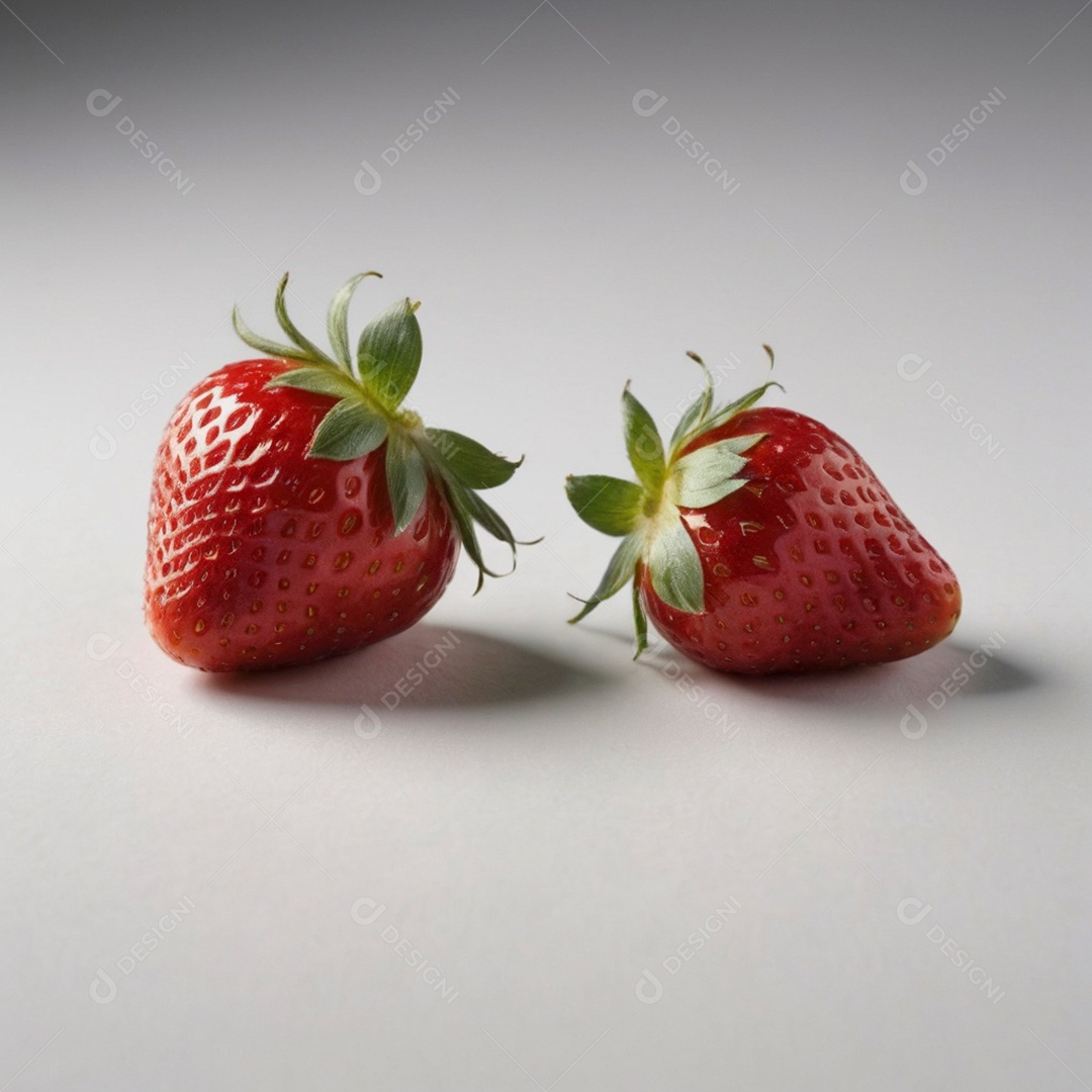 Lindos morangos sobre fundo isolado