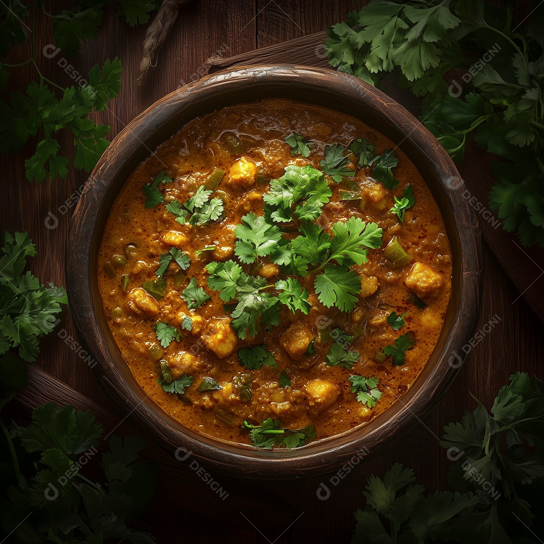 Linda sopa de carne com legumes em tijela sobre mesa de madeira