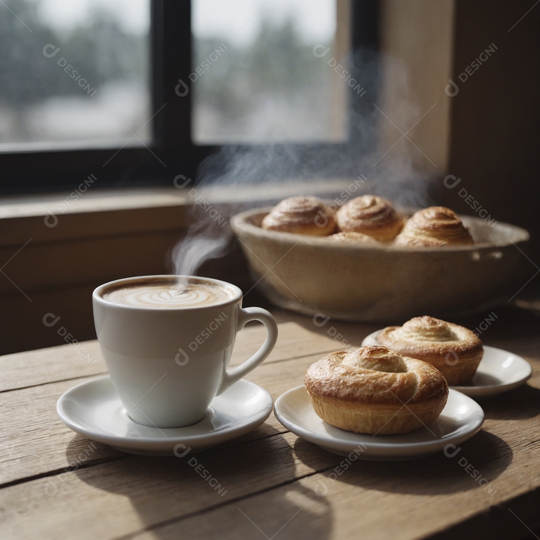 Cappuccino com bolos quentinhos