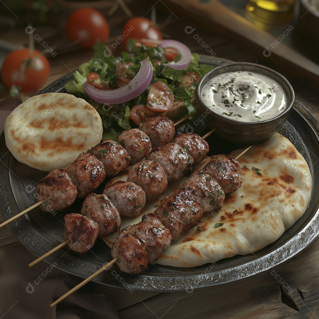 Souvlaki tradicional grego