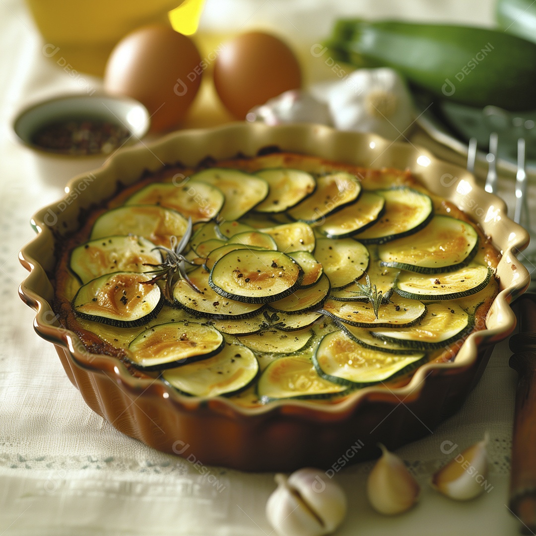 Torta de abobrinha verde deliciosa