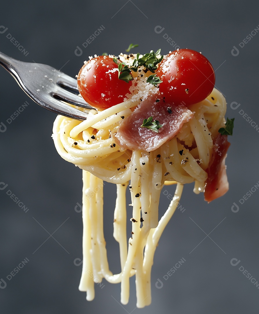 Macarrão com temperos e tomates